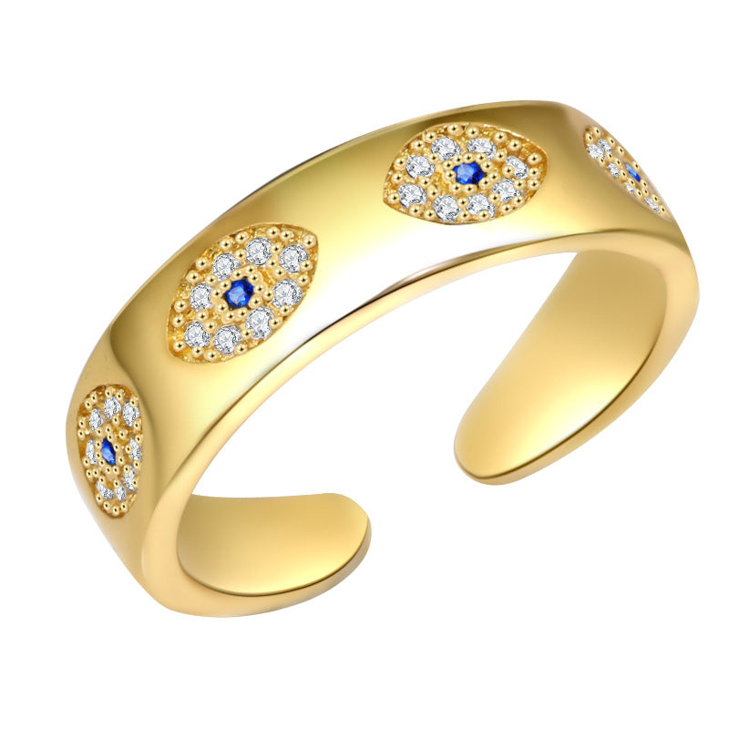 Anillo al por mayor de los ojos del diablo de cobre